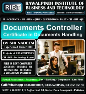 Short Courses, Documents Controller Course, Short Courses, Digital Marketing Course, MS Office Course, Graphics Designing, Short Courses, IT Courses at RIBT - Rawalpindi Institute of Business & Technology - Chandni Chowk, Asghar Mall Road Rawalpindi 03360050007